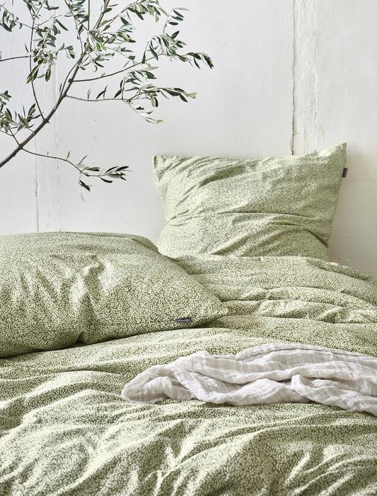 Soft Seersucker Bed Linen Irisette Easy Grey Stripe