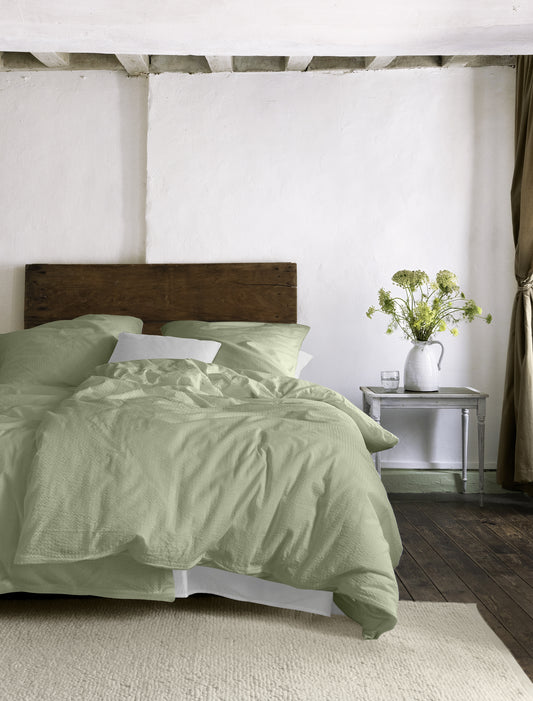Soft Seersucker Bed Linen Irisette Easy Stripes