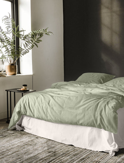 Soft Seersucker Bettwäsche | Irisette | Easy 8517-30 | Grün