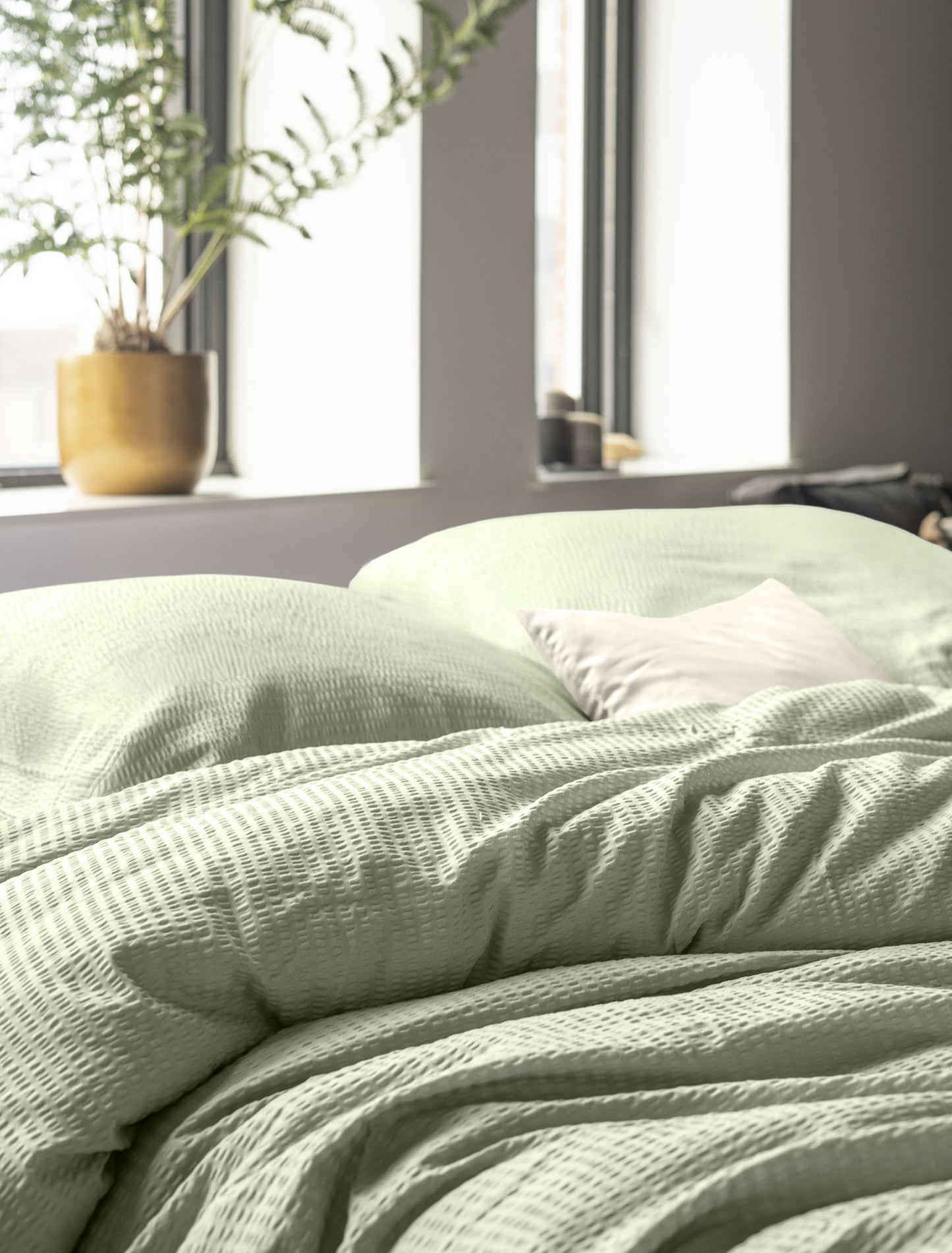 Soft Seersucker Bettwäsche | Irisette | Easy 8517-30 | Grün