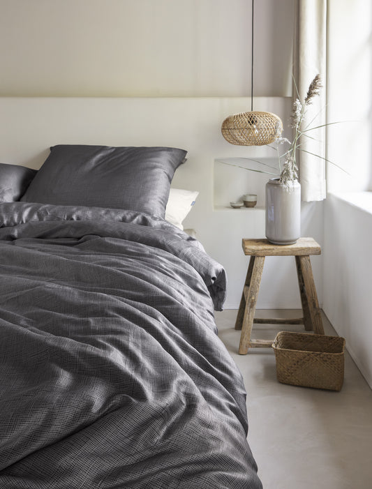 TENCEL™ Lyocell Bettwäsche | Irisette | Lotus | Grau kleinkariert 8521