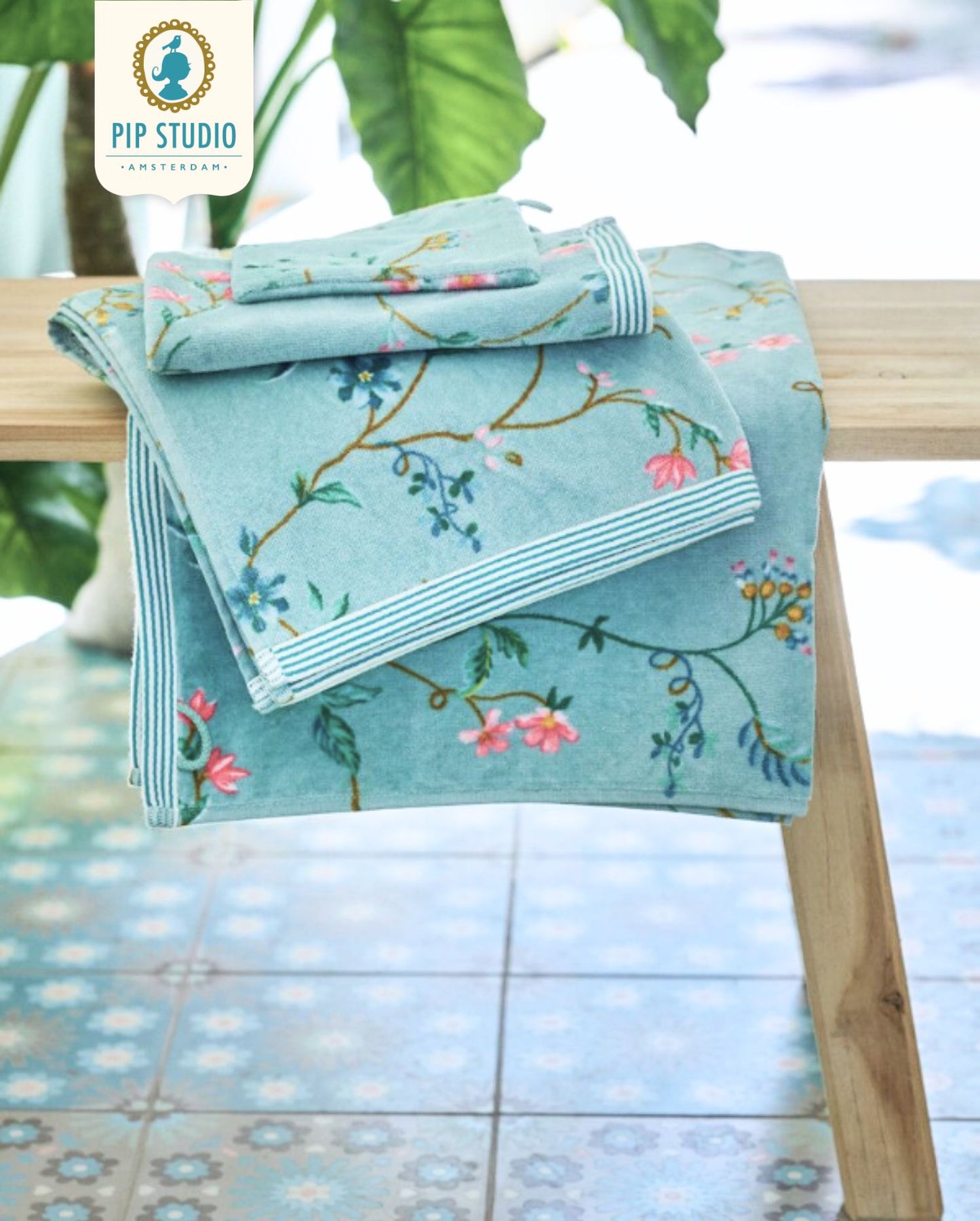 Towel PIP STUDIO Les Fleurs Yellow
