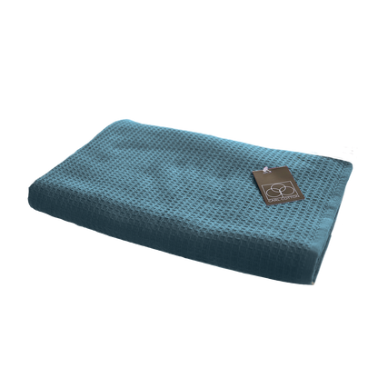 Handtuch | CARL COTTON | Waffelpiqué | Petrol