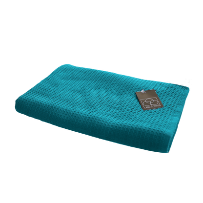 Handtuch | CARL COTTON | Waffelpiqué | Türkis