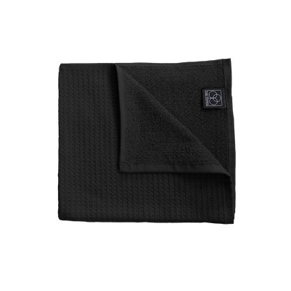 Handtuch | CARL COTTON | Waffelpiqué | Schwarz