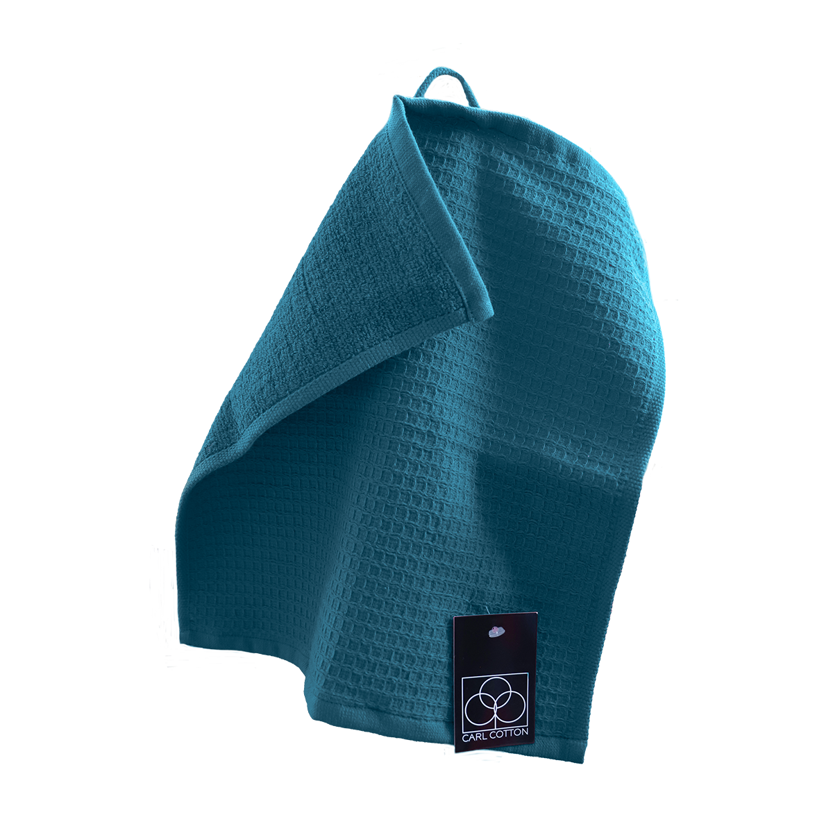 Handtuch | CARL COTTON | Waffelpiqué | Petrol