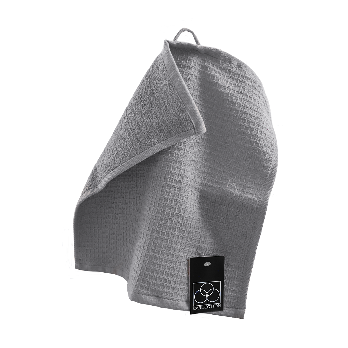 Handtuch | CARL COTTON | Waffelpiqué | Silber