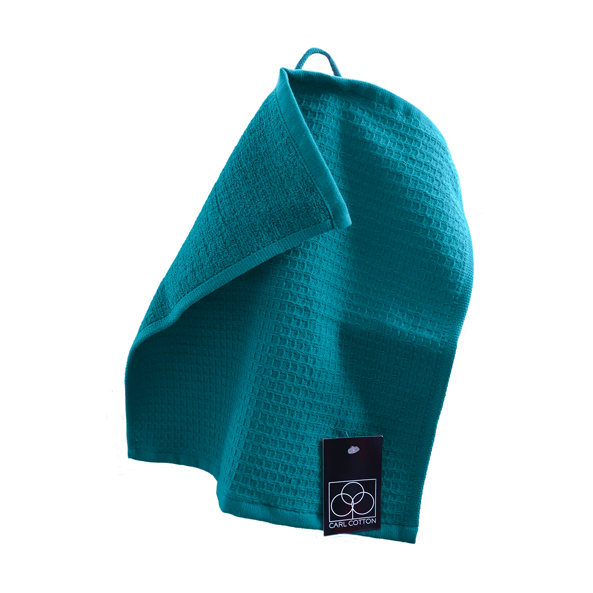 Handtuch | CARL COTTON | Waffelpiqué | Türkis