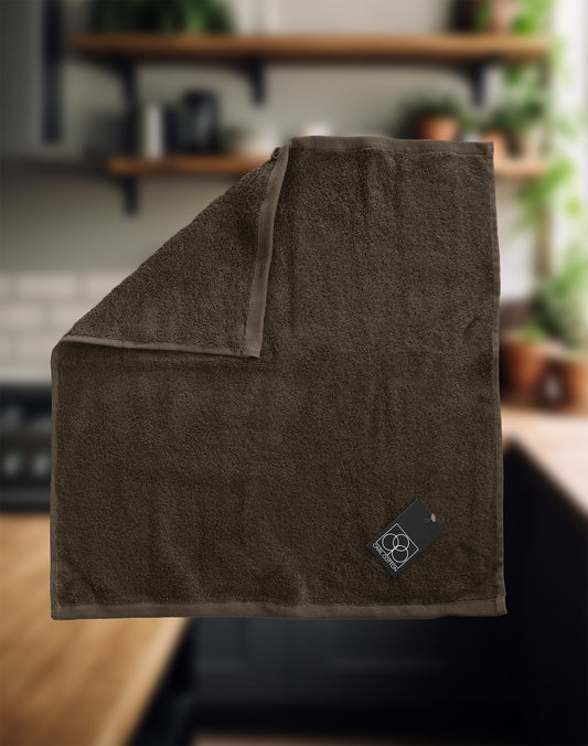 Küchenfrottiertuch | CARL COTTON | Espresso | 50x50cm