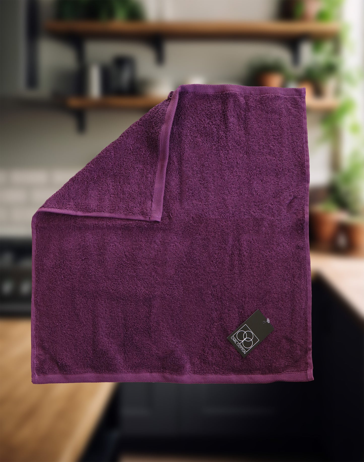 Küchenfrottiertuch | CARL COTTON | Plum | 50x50cm