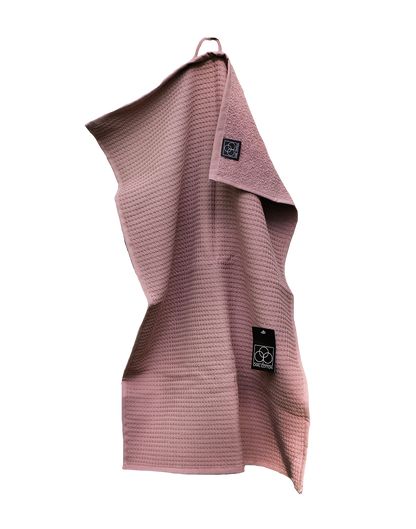 Kitchen towel CARL COTTON waffle piqué rosewood