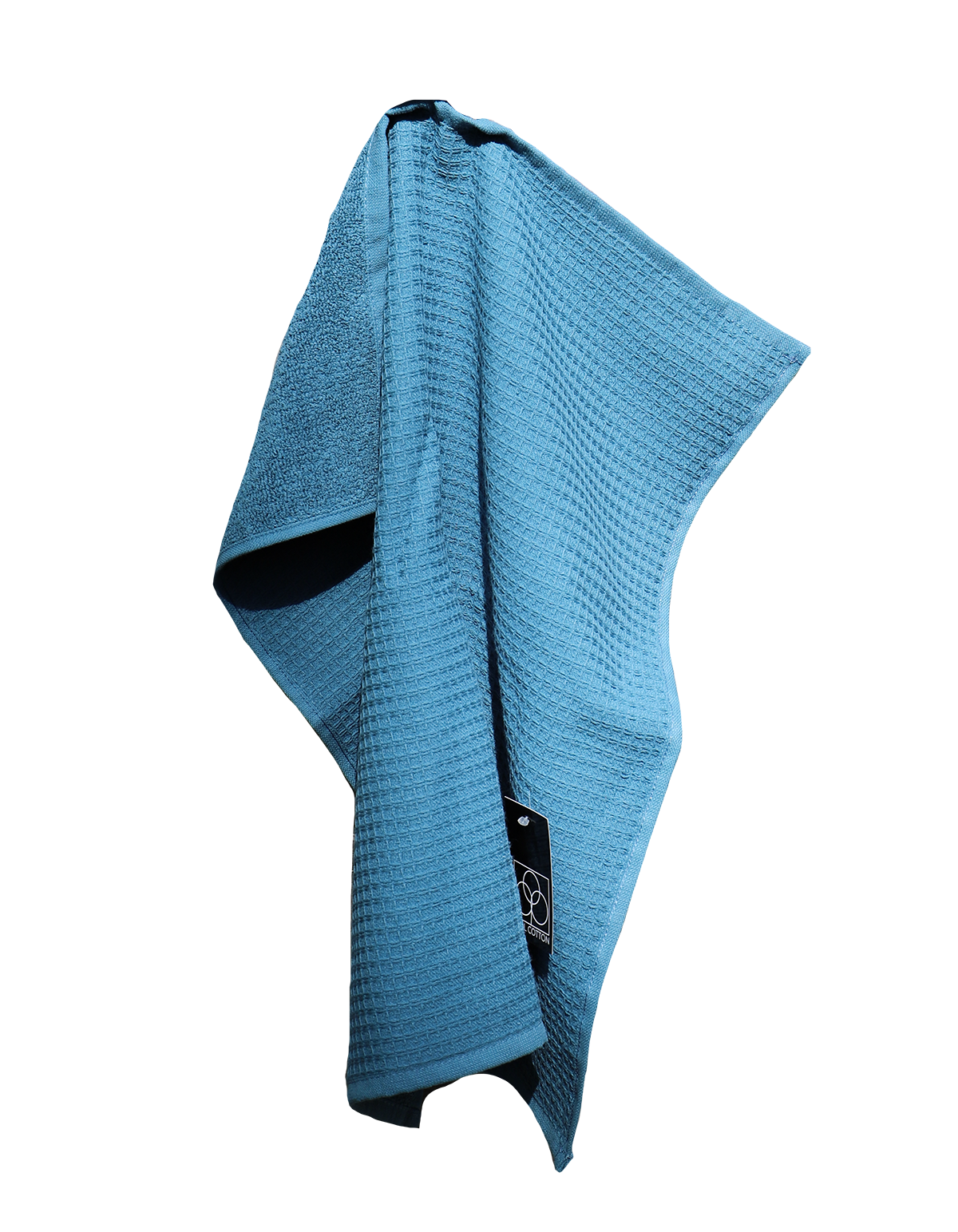 Kitchen towel CARL COTTON waffle piqué petrol