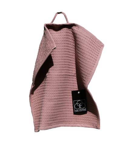 Kitchen towel CARL COTTON waffle piqué rosewood