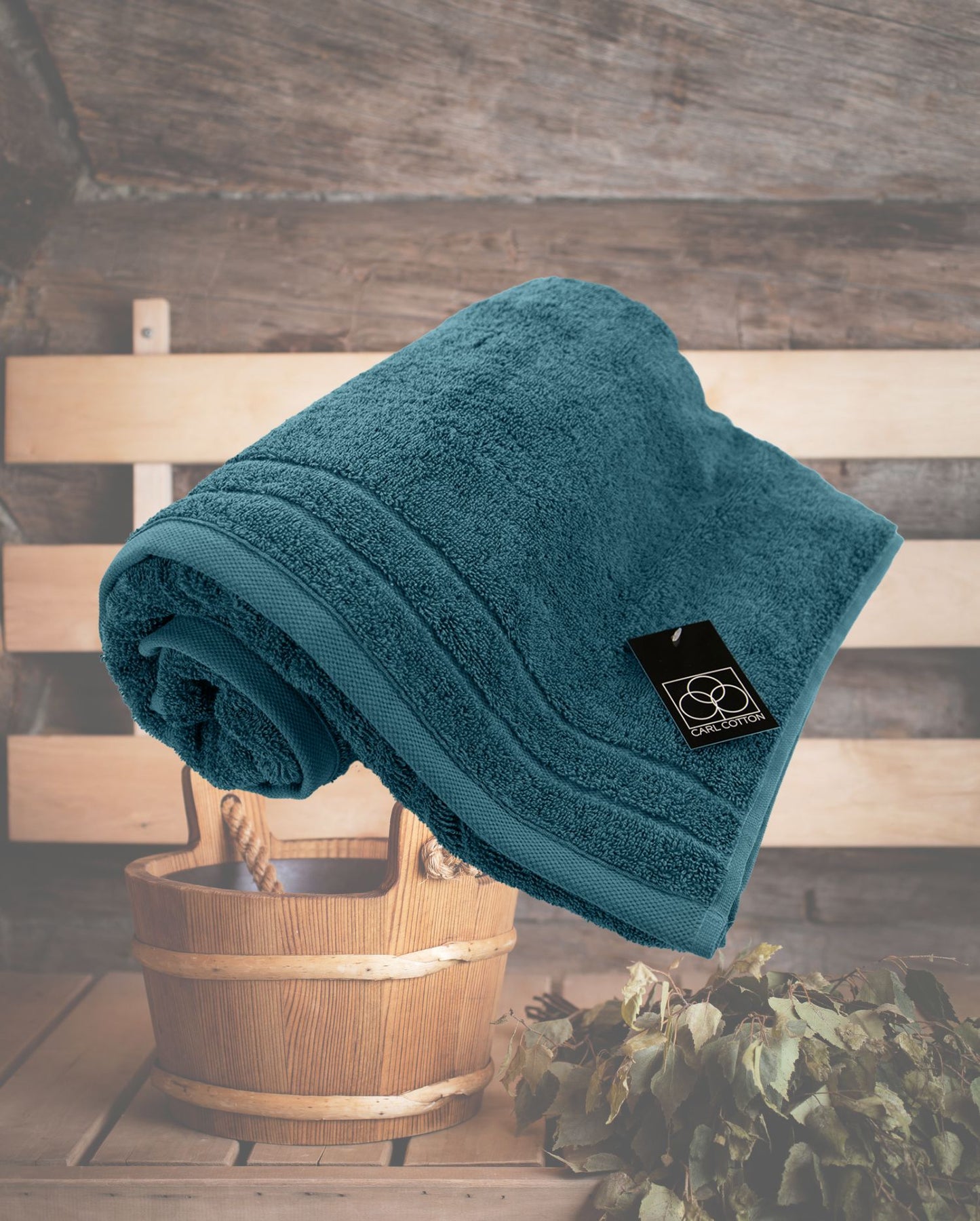 Saunatuch | CARL COTTON | Trend | Petrol | 70x200cm