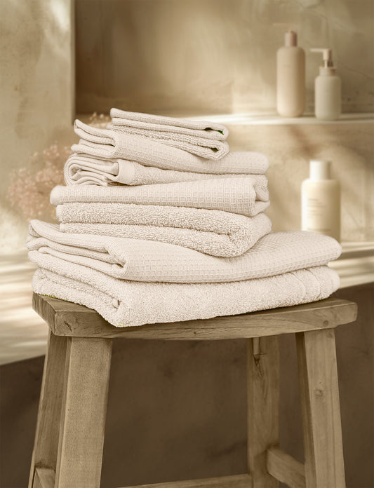 Handtuch | CARL COTTON | Waffelpiqué | Leinen