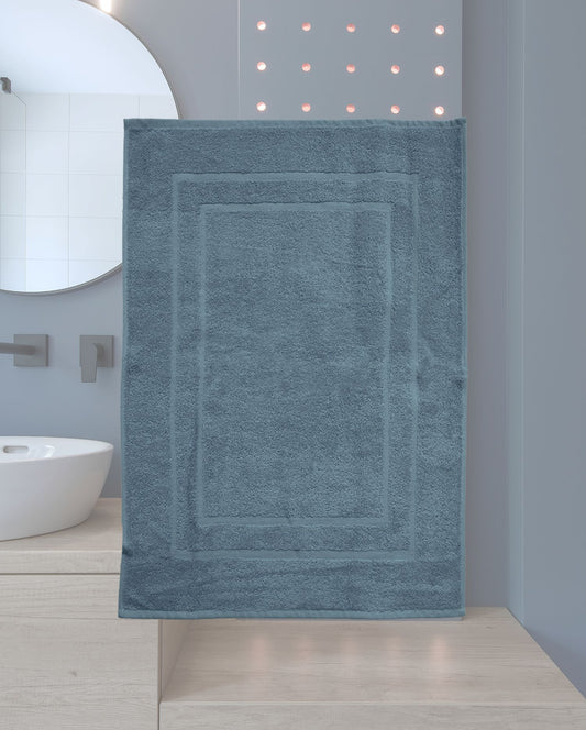 Badematte | CARL COTTON | Trend Stahlblau | 50x70cm