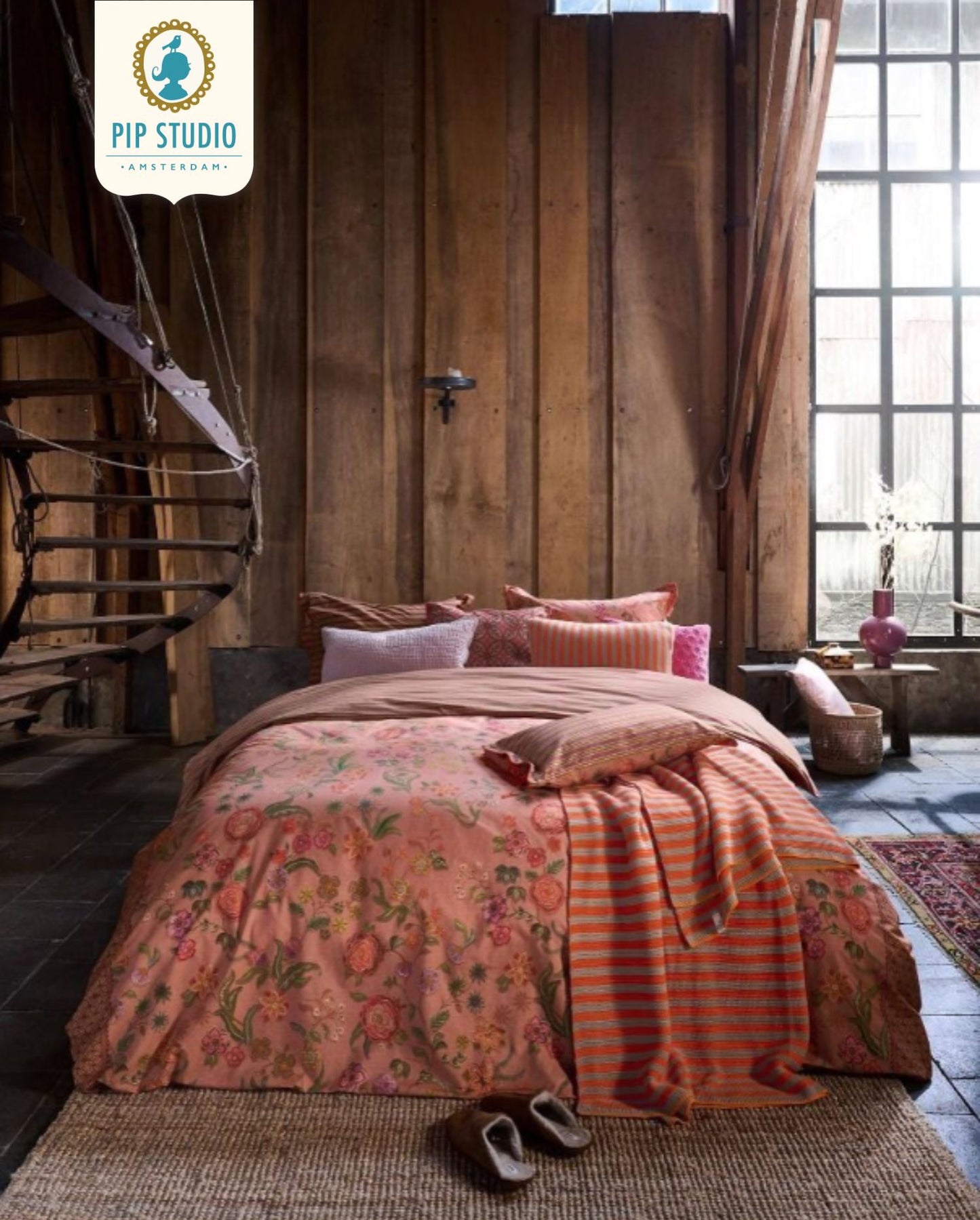 Percale bed linen PIP STUDIO Okinawa Green
