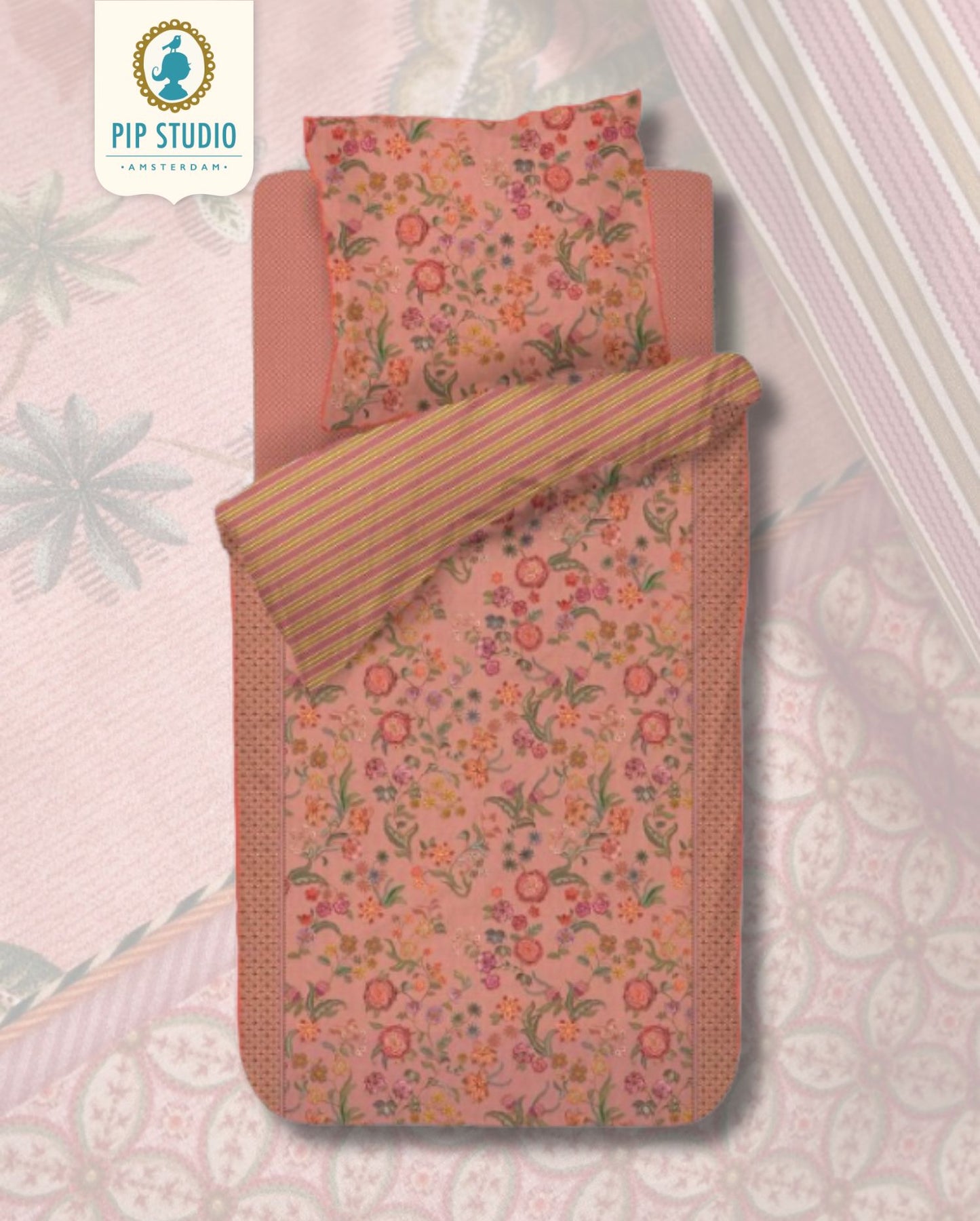 Percale bed linen PIP STUDIO Okinawa Green