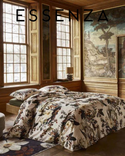 Satin Bettwäsche | ESSENZA | Daffodils Reunited | Beachwood White