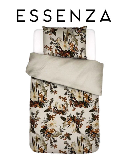 Satin Bettwäsche | ESSENZA | Daffodils Reunited | Beachwood White