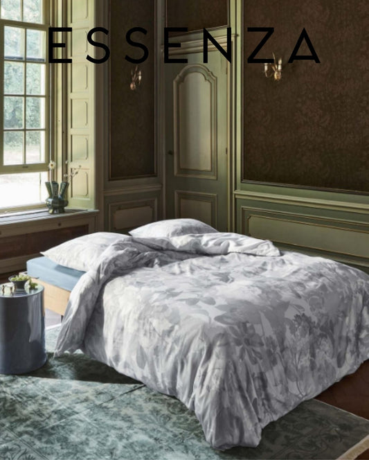 Satin Bettwäsche | ESSENZA | Floor Illusion | Blue