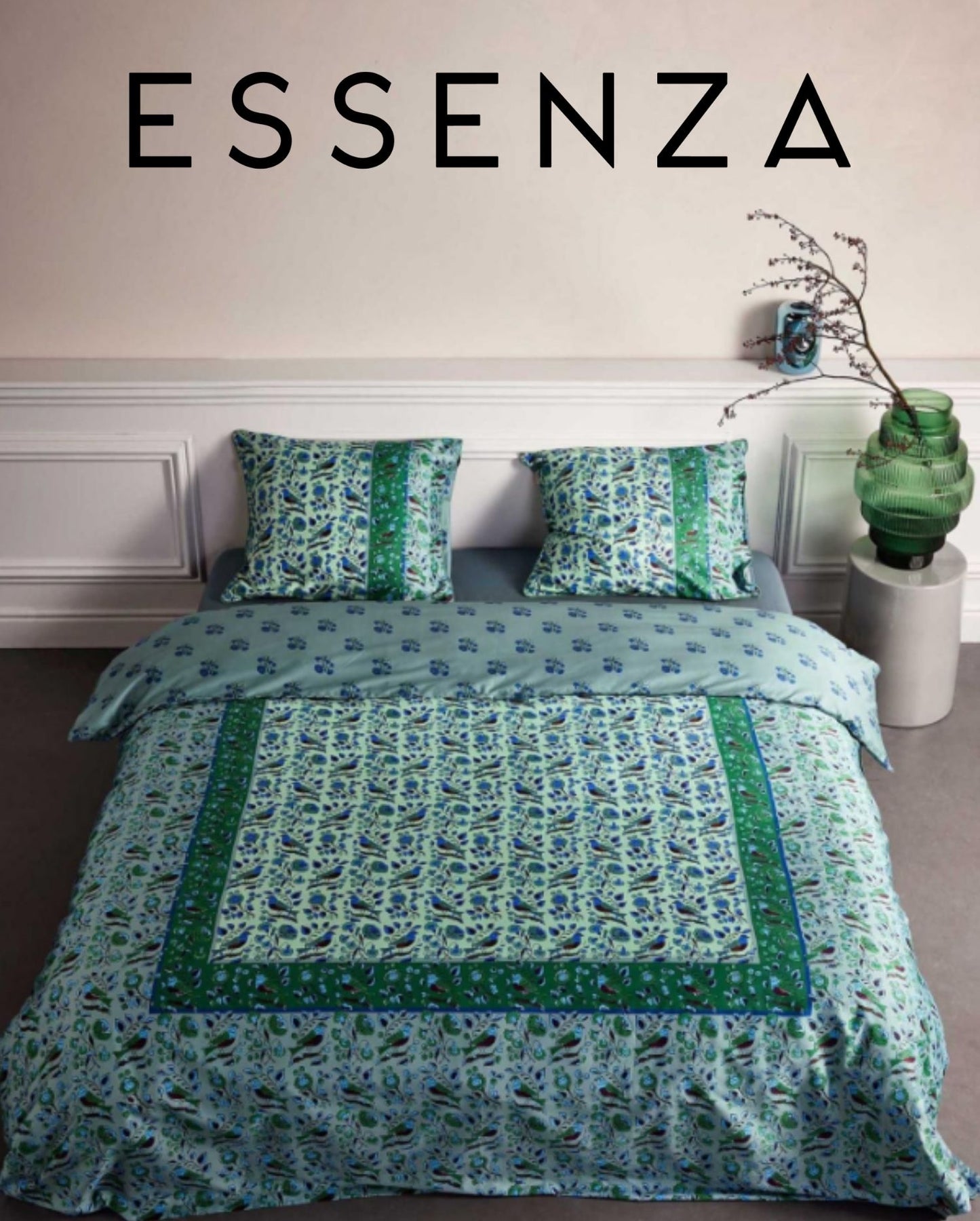 Bio-Baumwollsatin Bettwäsche | ESSENZA | Valeria | Subtle Green
