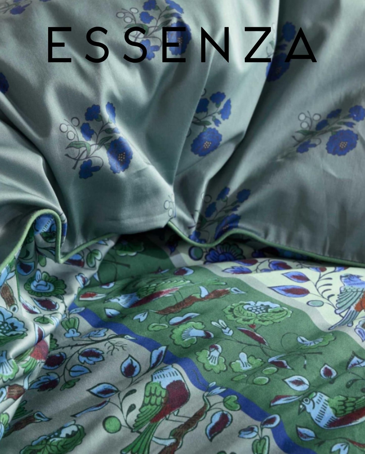Bio-Baumwollsatin Bettwäsche | ESSENZA | Valeria | Subtle Green