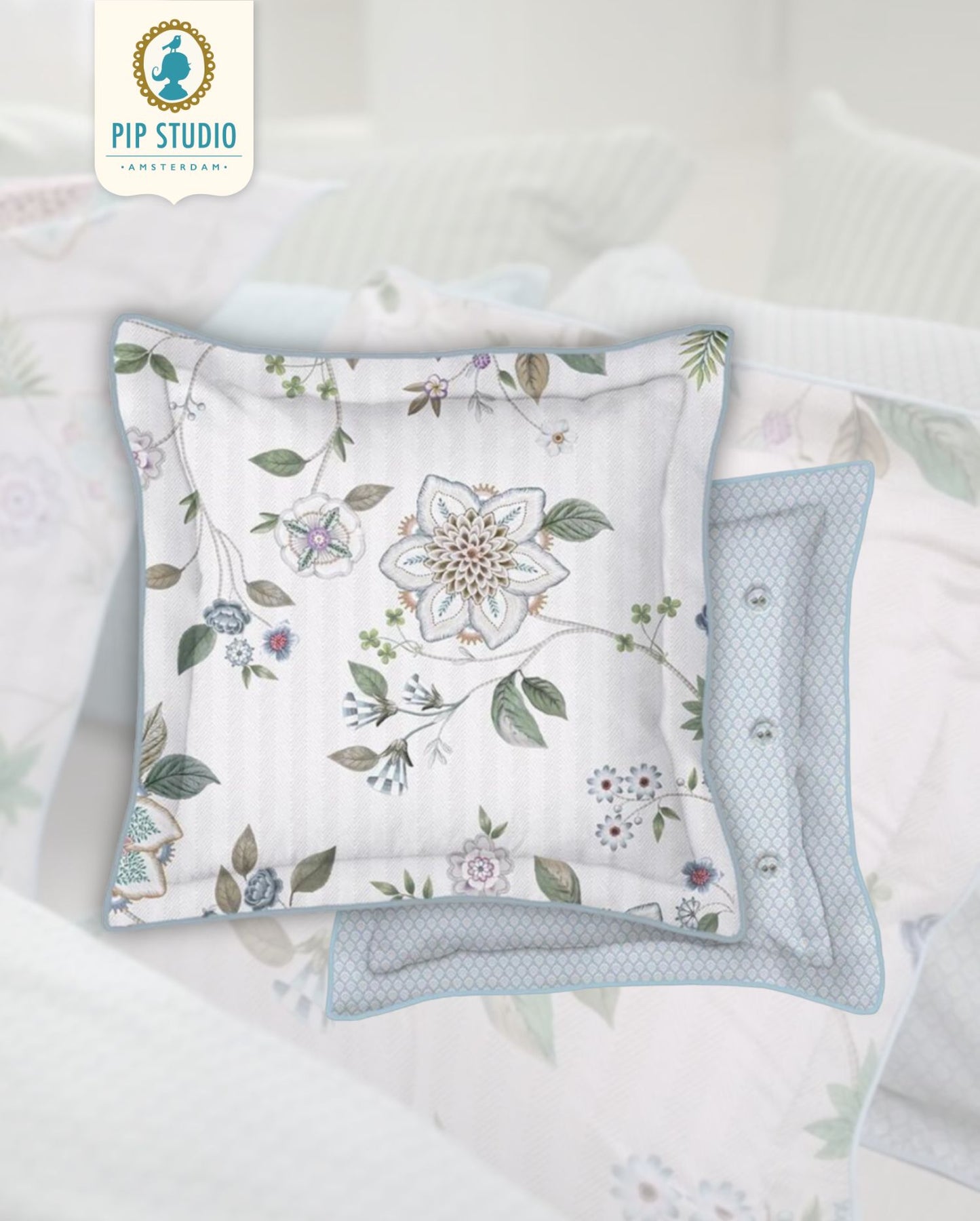 Dekokissen | PIP STUDIO | Flores Bailando | Off White | 45x45cm