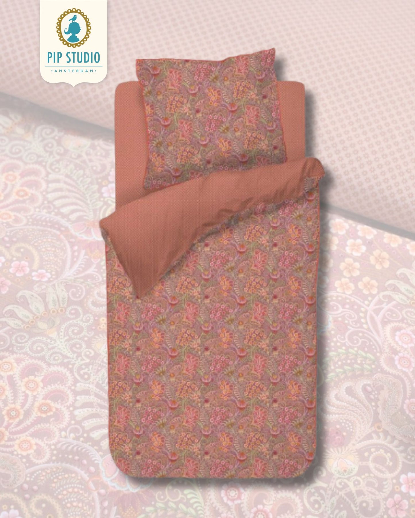 Percale bed linen PIP STUDIO Okinawa Green