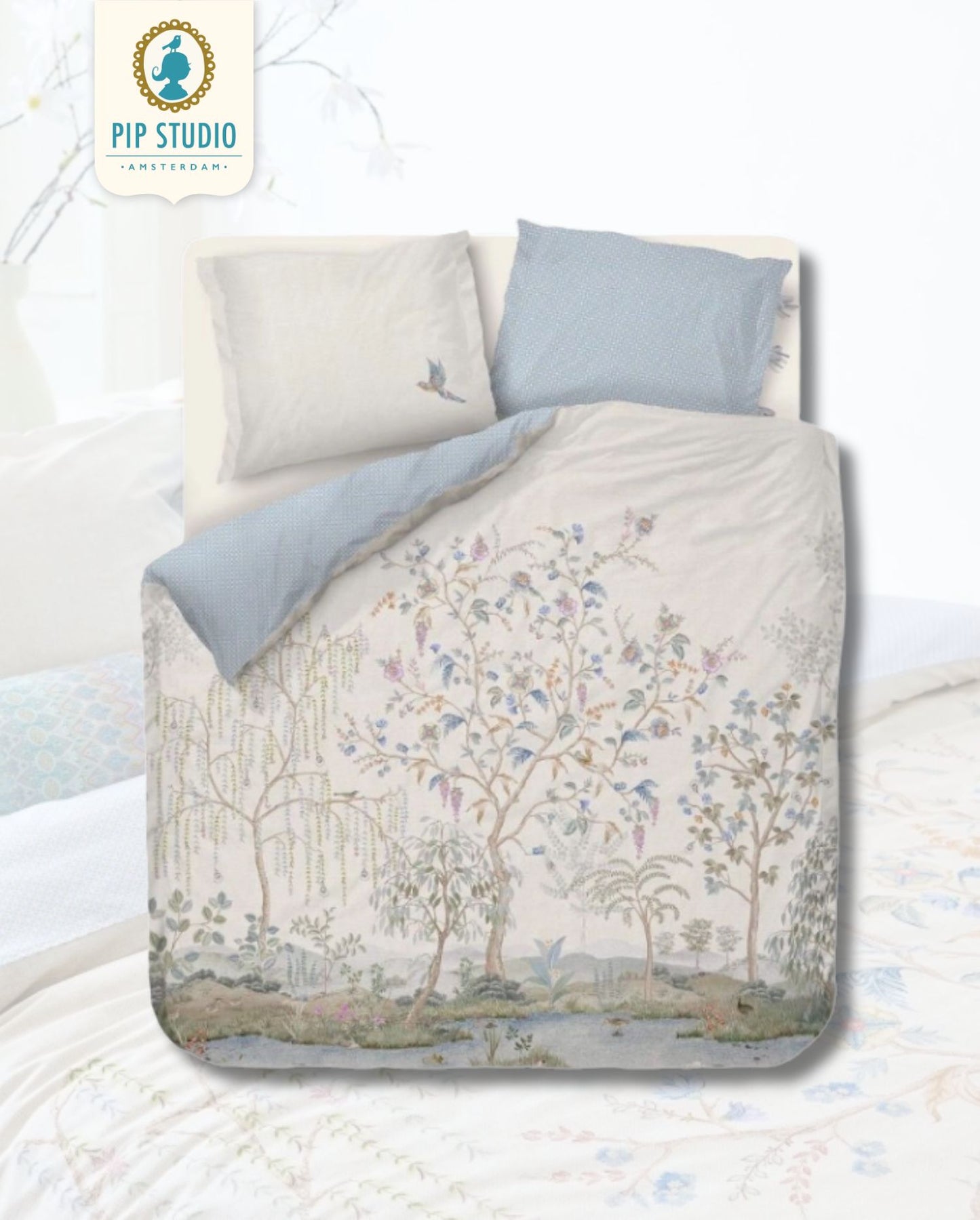 Percale bed linen PIP STUDIO Okinawa Green