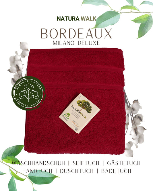 NATURAWALK Milano Deluxe Handtuch Bio-Baumwolle Bordeaux