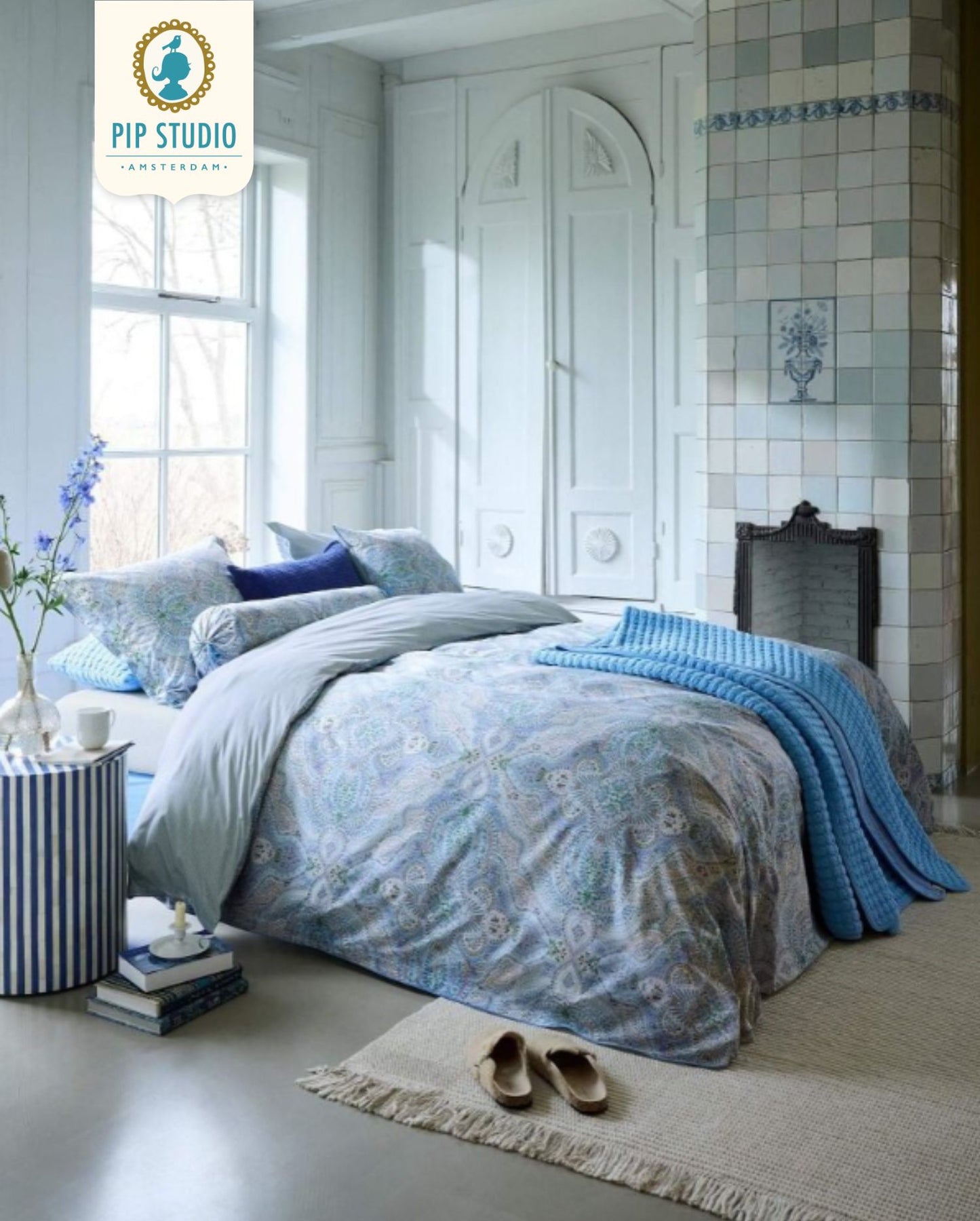Percale bed linen PIP STUDIO Okinawa Green