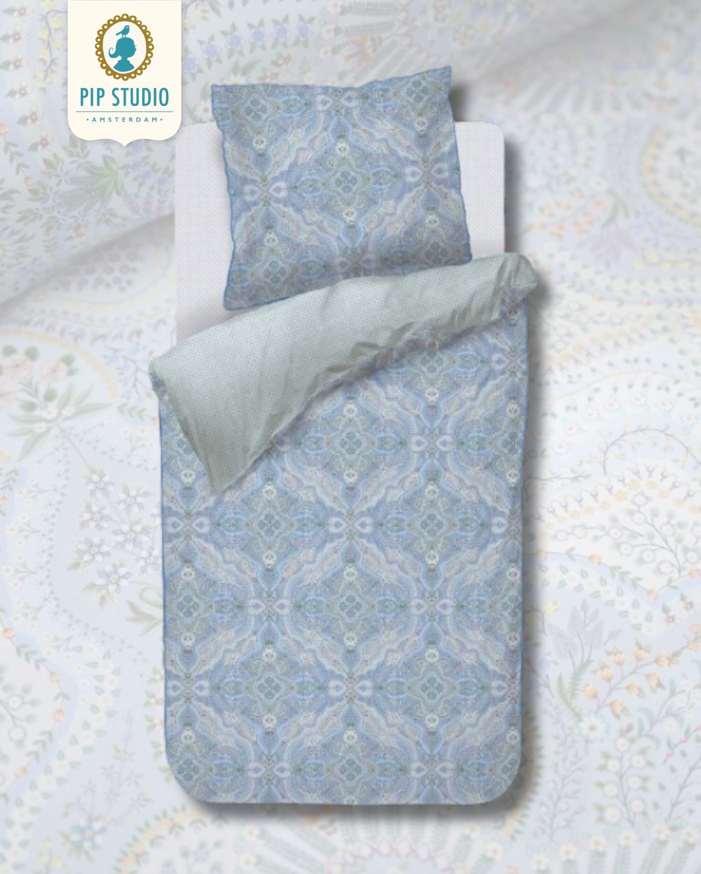 Percale bed linen PIP STUDIO Okinawa Green