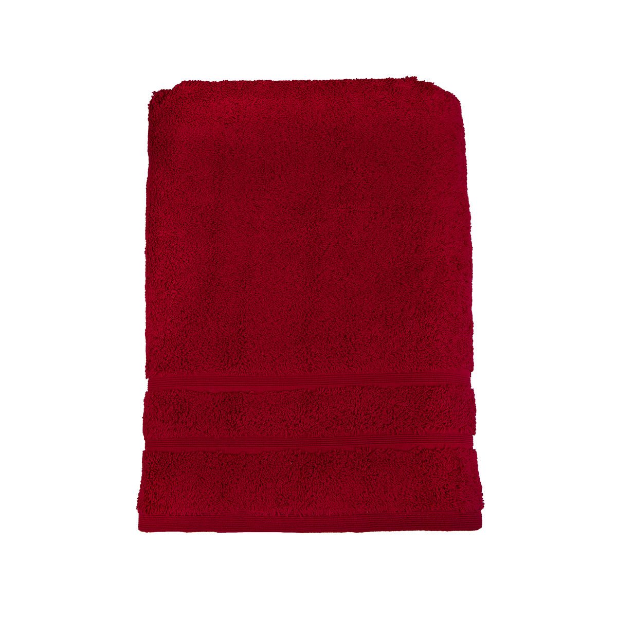 Bio Baumwoll Dusch- und Badetuch, in den Größen 70 mal 140 cm und 100 mal 140 cm in der Farbe Bordeaux (dunkles Rot)