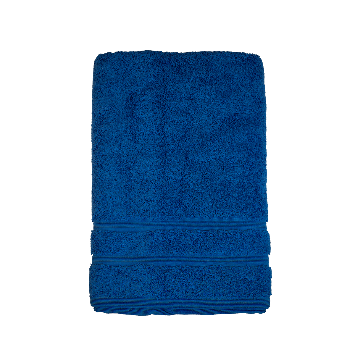 Bio Baumwoll Dusch- und Badetuch, in den Größen 70 mal 140 cm und 100 mal 140 cm in der Farbe Royal (kräftiges dunkles Blau)
