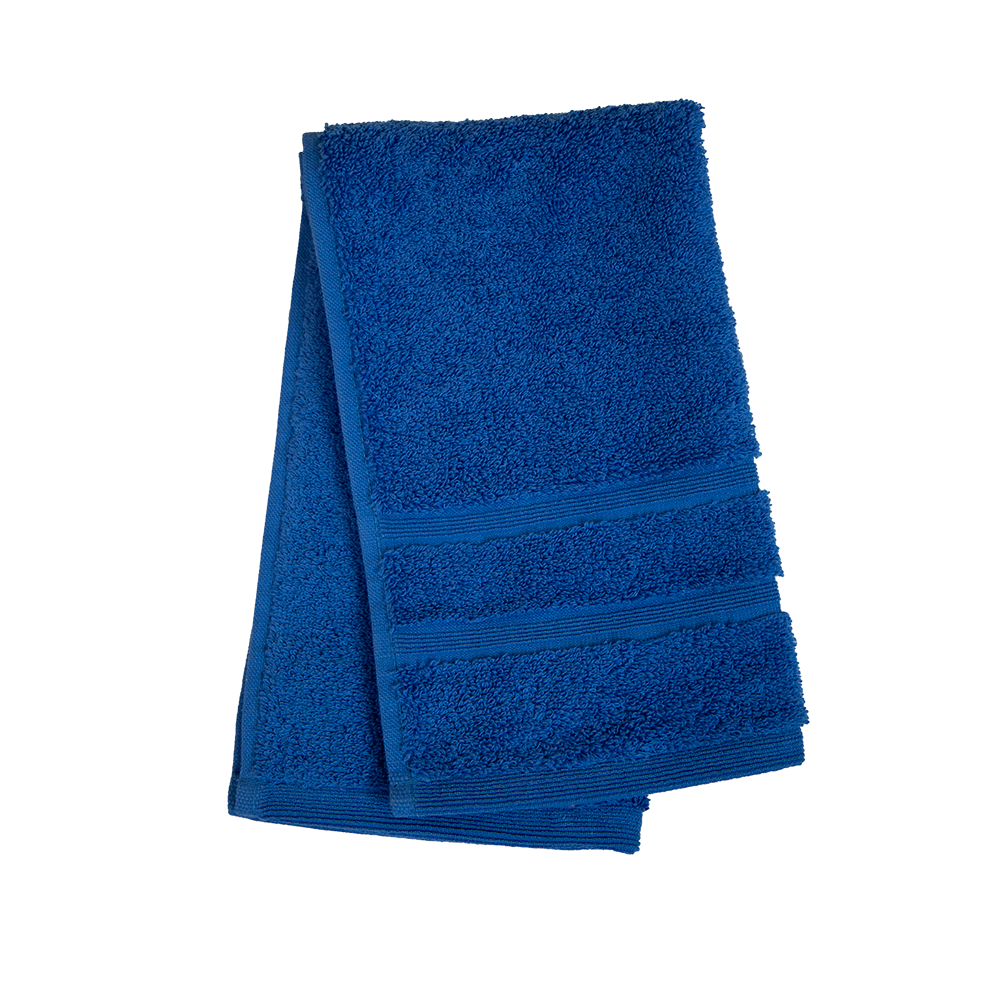 Bio Baumwoll Gästetuch, Größe 30 mal 50 cm in der Farbe Royal (kräftiges dunkles Blau)