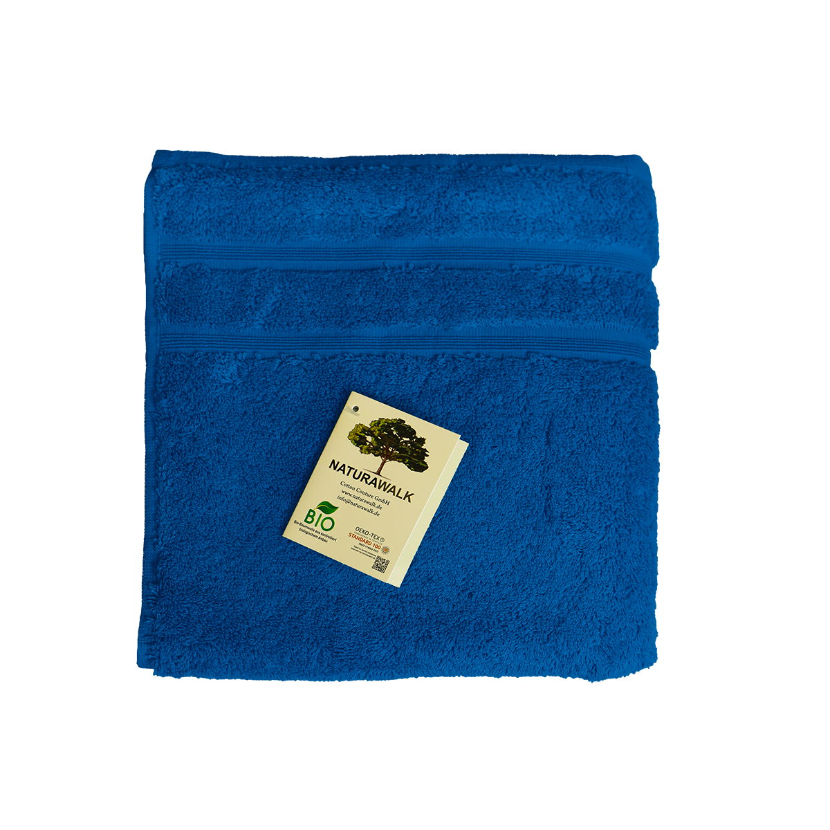 Bio Baumwoll Handtuch, Größe 50 mal 100 cm in der Farbe Royal (kräftiges dunkles Blau)