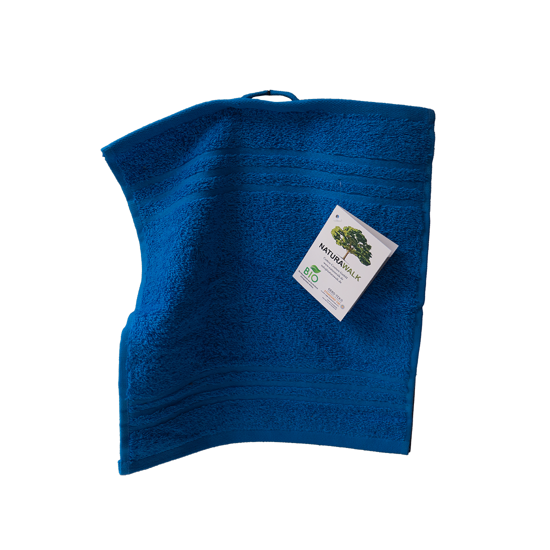 Bio Baumwoll Seiftuch, Größe 30 mal 30 cm in der Farbe Royal (kräftiges dunkles Blau)