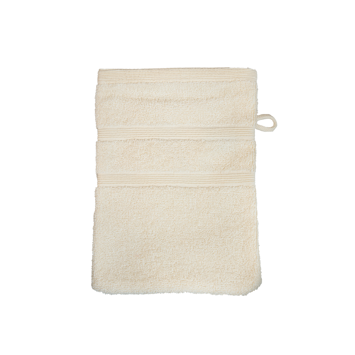 Bio Baumwoll Waschhandschuh, Größe 16 mal 21 cm in der Farbe Creme-Weiß