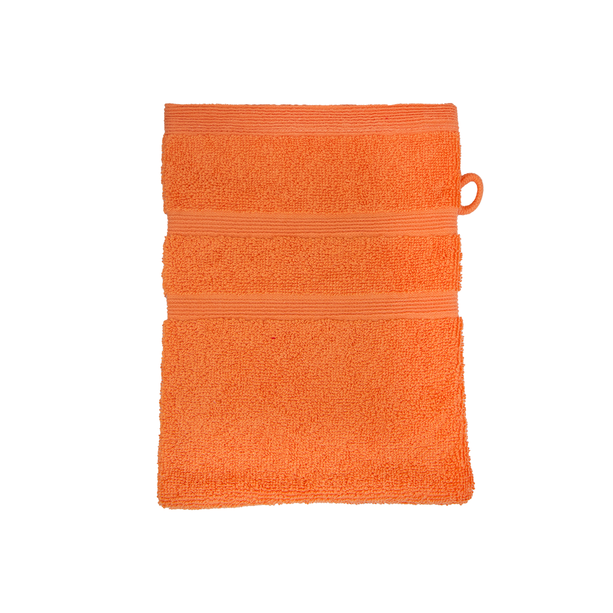 Bio Baumwoll Waschhandschuh, Größe 16 mal 21 cm in der Farbe Orange