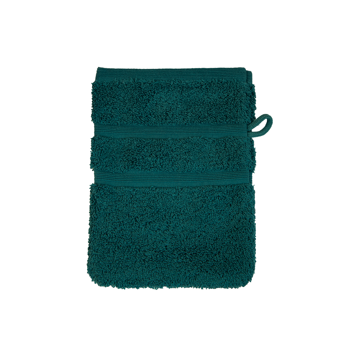 Bio Baumwoll Waschhandschuh, Größe 16 mal 21 cm in der Farbe Petrol