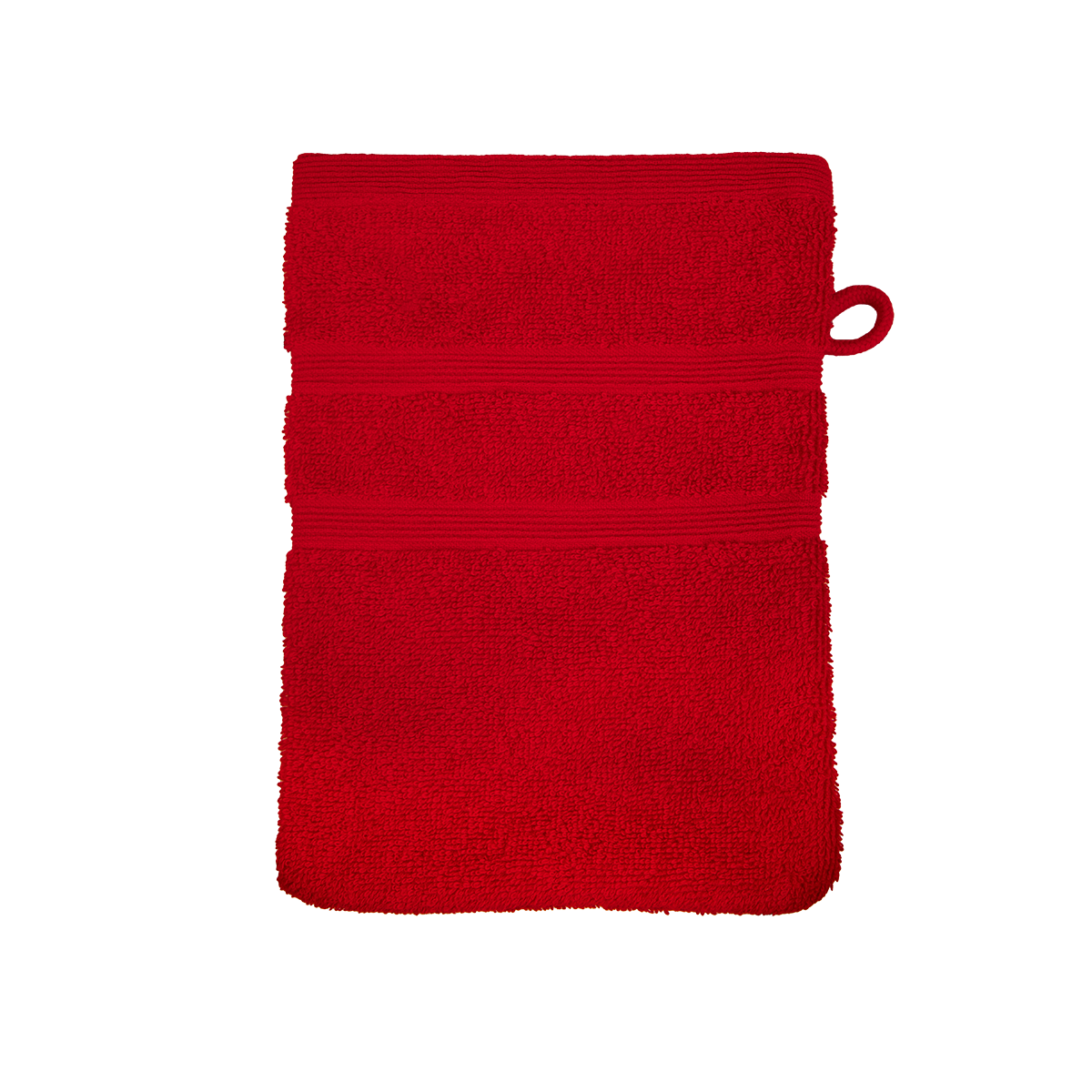 Bio Baumwoll Waschhandschuh, Größe 16 mal 21 cm in der Farbe Rot