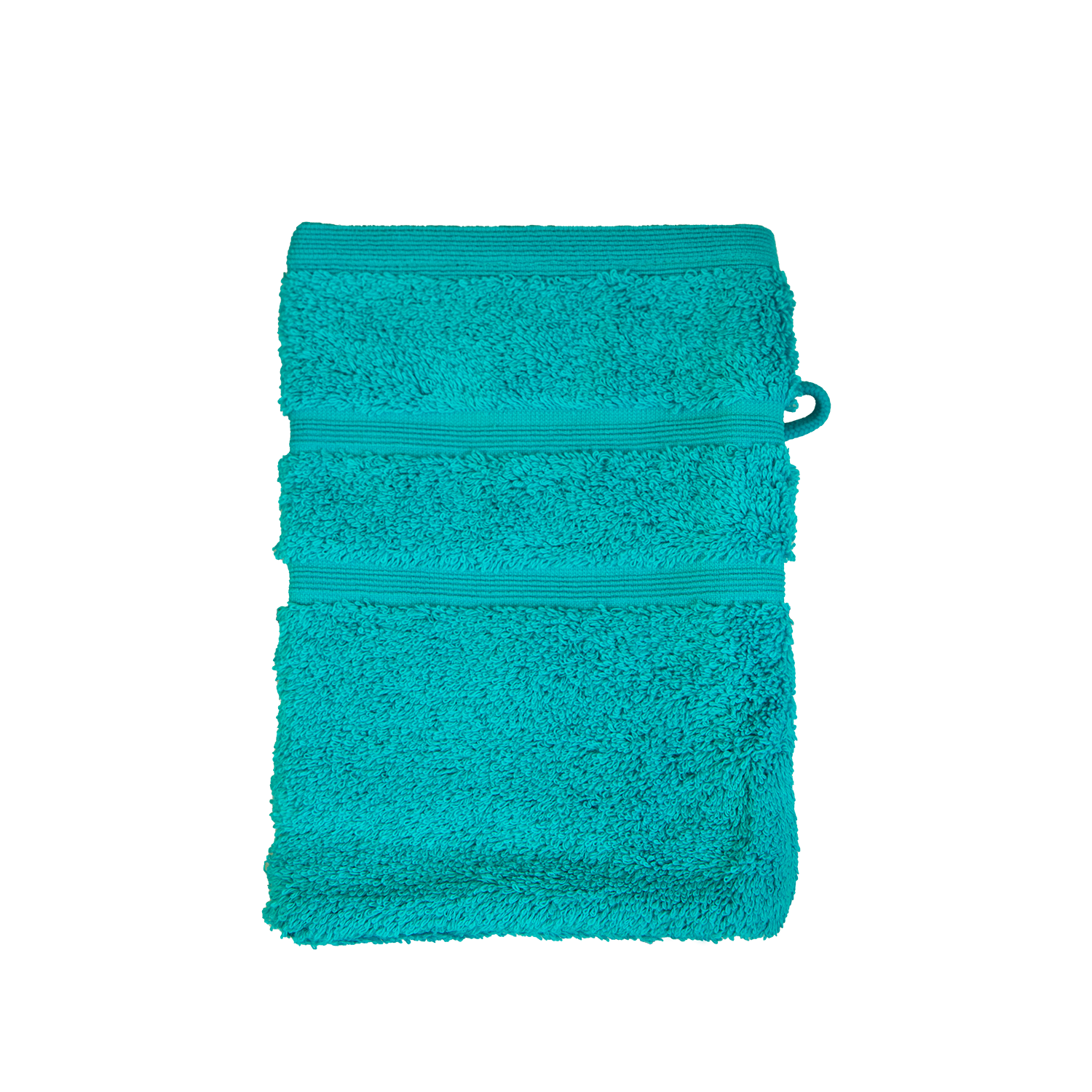 Bio Baumwoll Waschhandschuh, Größe 16 mal 21 cm in der Farbe Sea (Türkis)