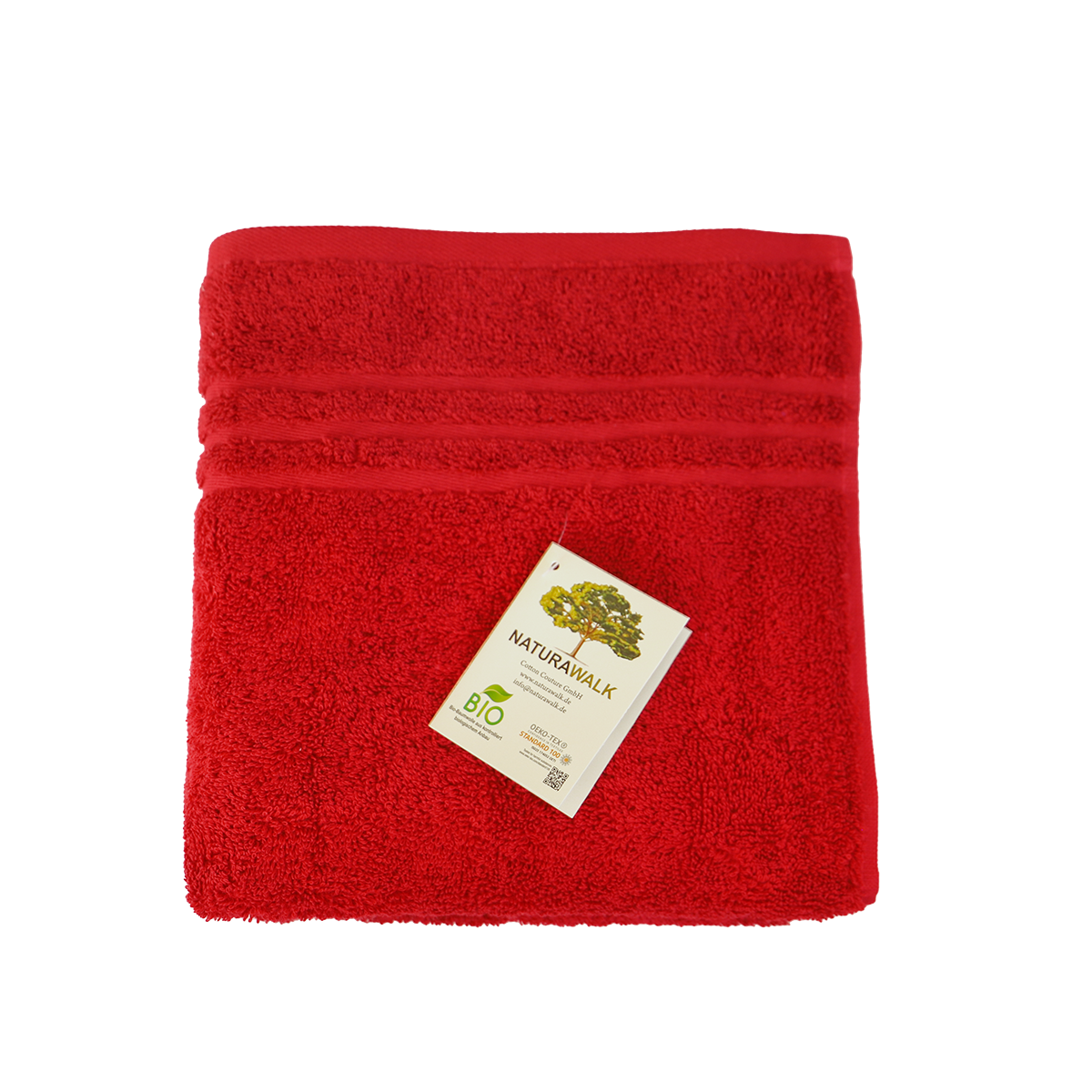 Handtuch | NATURAWALK | Milano Exclusiv Rot | Bio-Baumwolle
