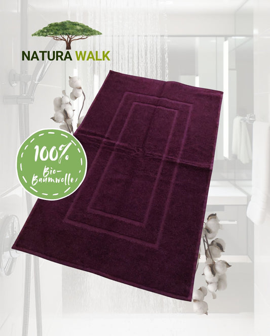 Badematte | NATURAWALK | Plum | 50x80cm | Bio-Baumwolle
