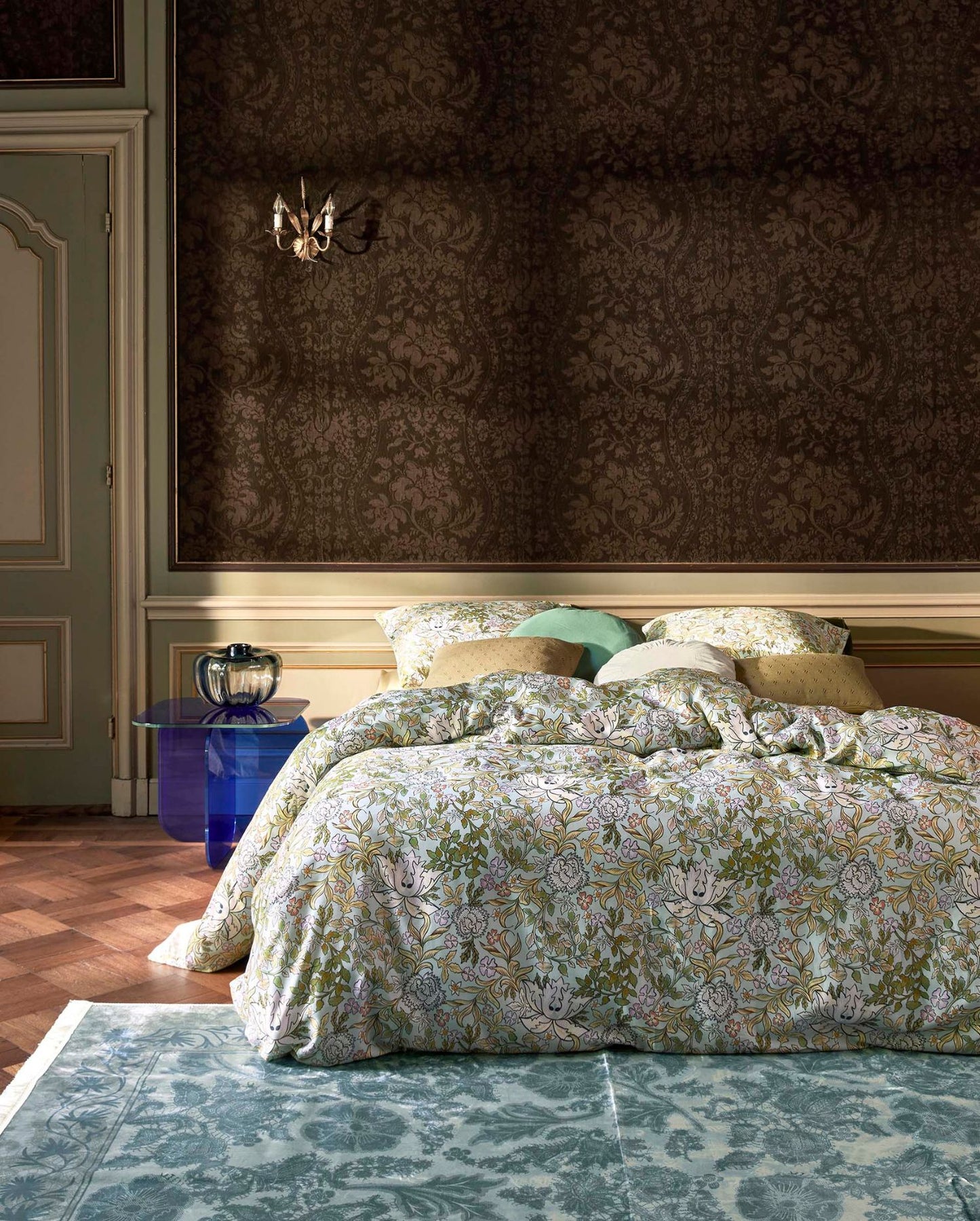 Satin Bettwäsche | ESSENZA | Ophelia Hazy Blue