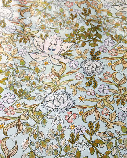 Satin Bettwäsche | ESSENZA | Ophelia Hazy Blue