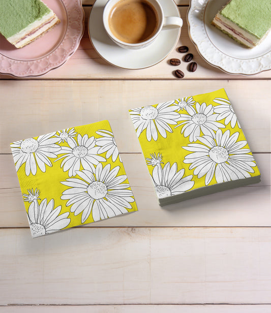 Papierservietten | ppd | Peggy yellow 8 | 33x33cm | 20 Stk.