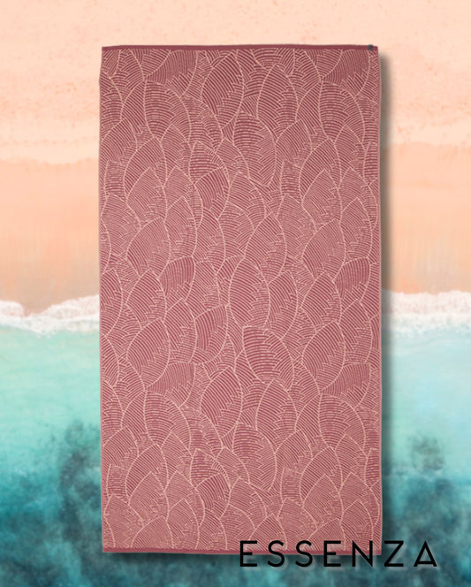 Beach towel ESSENZA Maureen Red, 100x180, 100% organic cotton 