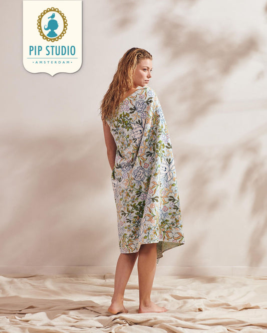 Beach towel ESSENZA Ophelia Hazy Blue, 100x180, 100% organic cotton 